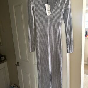 Zara Ribbed Long Sleeve Dress
